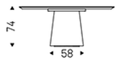 Rado Wood Round Dining Table by Cattelan Italia, size drawing 1