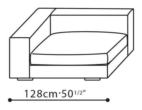 Casa Sofa by Camerich, size drawing: C0102017