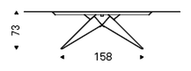 Premier Crystalart Dining Table by Cattelan Italia, size drawing 6