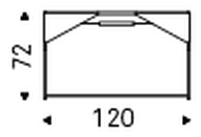 Qwerty Desk by Cattelan Italia, size drawing 2