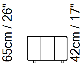Melpot Sectional by Natuzzi Italia, size drawing