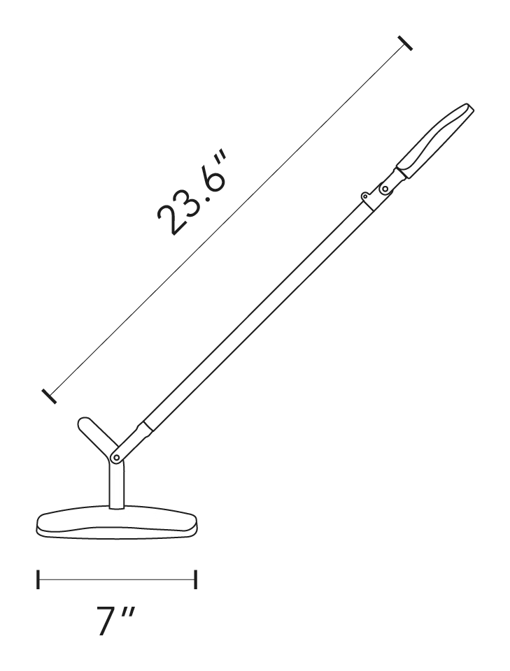 Demi Volée Table Lamp by Fontana Arte, size drawing