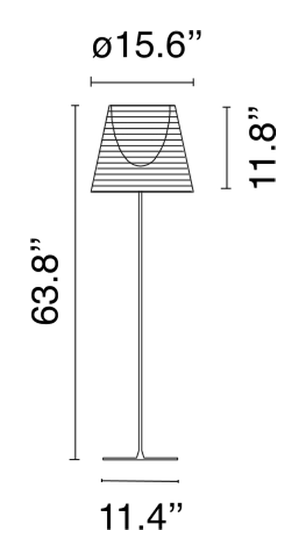 KTribe Floor Lamp by Flos, size drawing: KTribe Floor 2