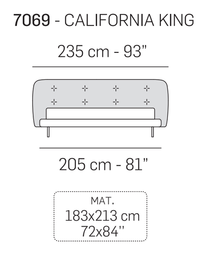 Rubicon Bed by Nicoline, size drawing 5