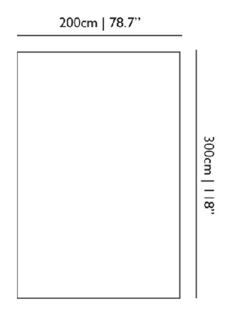 Forest Floors Carpet by Moooi, size drawing