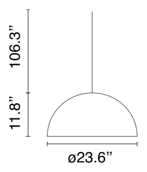 Skygarden Suspension Pendant Lamp by Flos, size drawing: Skygarden 1