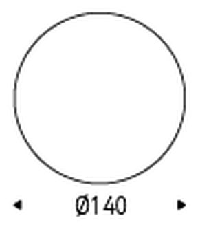 Giano Dining Table by Cattelan Italia, size drawing 2