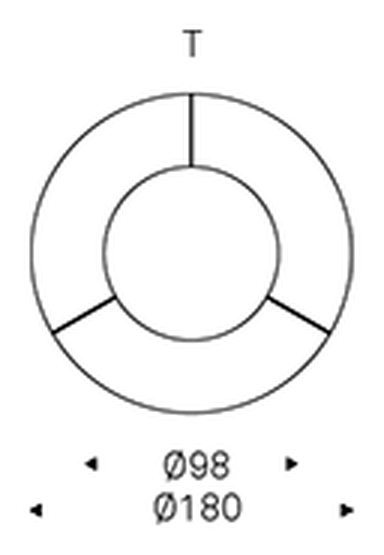 Rado Ker-Wood Round Dining Table by Cattelan Italia, size drawing 5