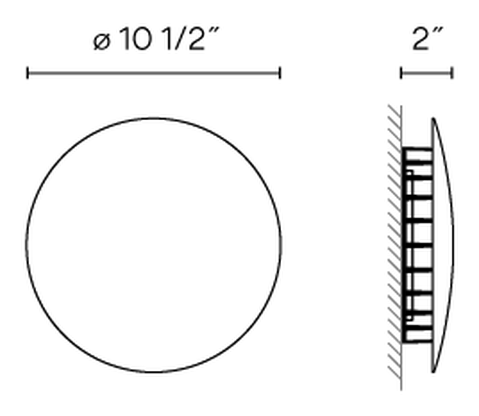 Meridiano Outdoor Light by Vibia, size drawing: Model 4720