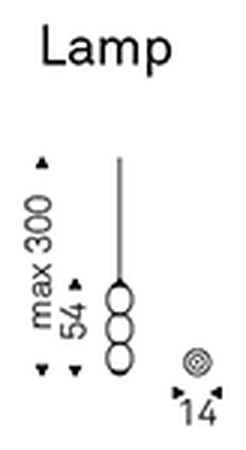 Zanziball Pendant Lamp by Cattelan Italia, size drawing 2