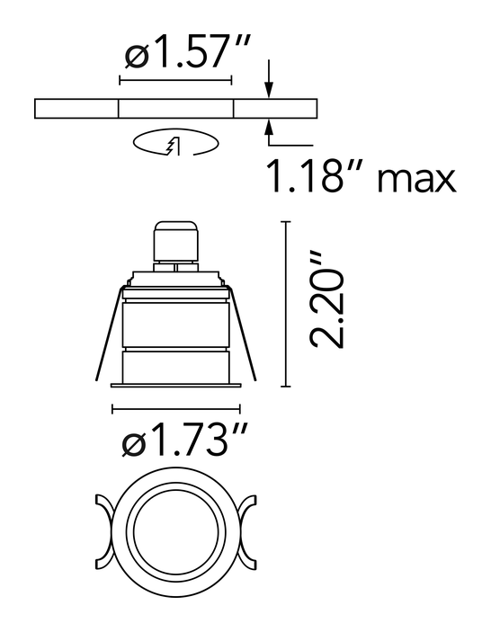 G-O Path Light by Flos, size drawing