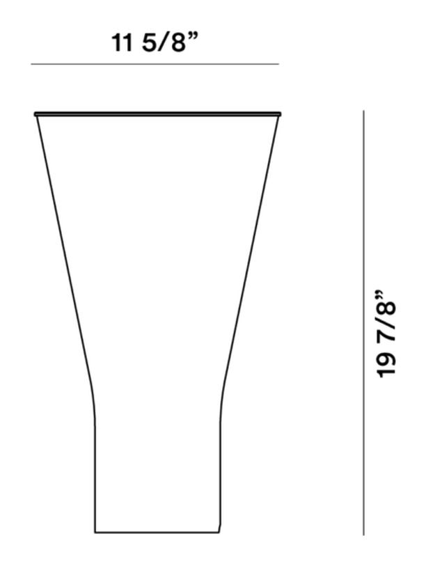 Soffio Table Lamp by Foscarini, size drawing