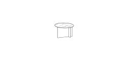 Polyura Coffee Table by Ditre Italia, size drawing: Small table diam.48 high