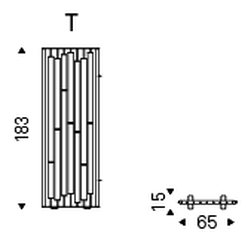 Privé Room Divider by Cattelan Italia, size drawing 1