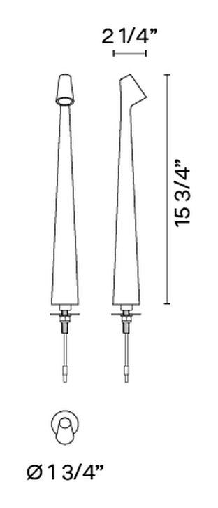 Africa Table Lamp by Vibia, size drawing: Model 5595