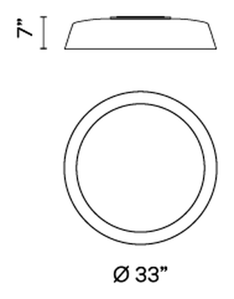 Bigger Ceiling and Pendant Lamps by Vibia, size drawing: Model 3905