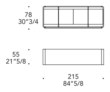 Oh Buffet Sideboard by Reflex, size drawing