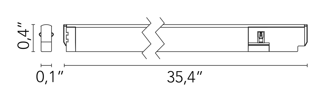 Light Stripe Diffused Module by Flos, size drawing 4