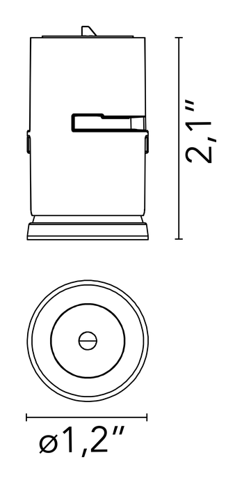 Light Shadow Dots Ø30 Fixed Downlight by Flos, size drawing
