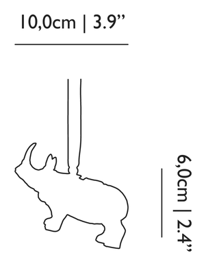 Extinct Animals Ornaments by Moooi, size drawing: Dwarf Rhino