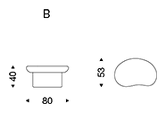 Matera Coffee Table by Cattelan Italia, size drawing 2
