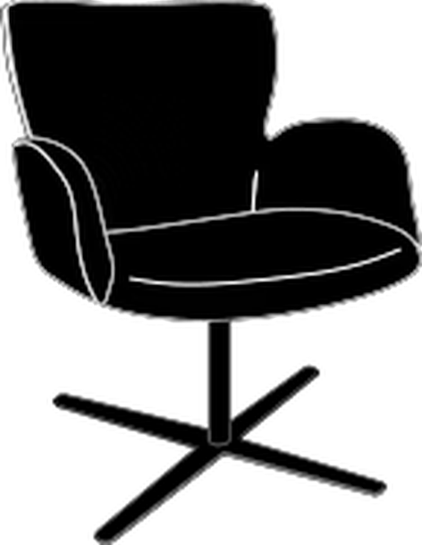 Ariel Armchair by Bontempi, size drawing: ARI000102 · Swivel armchair