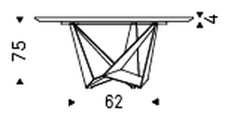 Skorpio Ker-Wood Round Dining Table by Cattelan Italia, size drawing 1