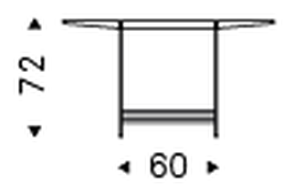Trevi Console Table by Cattelan Italia, size drawing 1