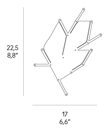 Maria Decorative Screen by Casamania, size drawing