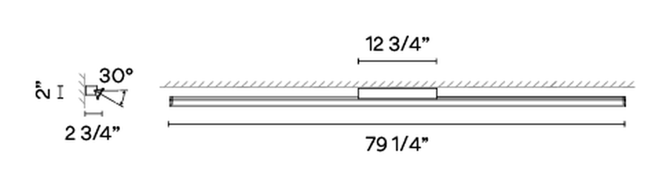 Spa Lighting Collection by Vibia, size drawing: Model 5989