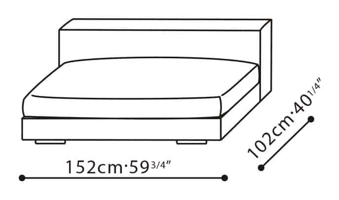 Casa Sofa by Camerich, size drawing: C0102027