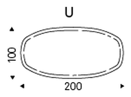 Botero Wood Dining Table by Cattelan Italia, size drawing 4