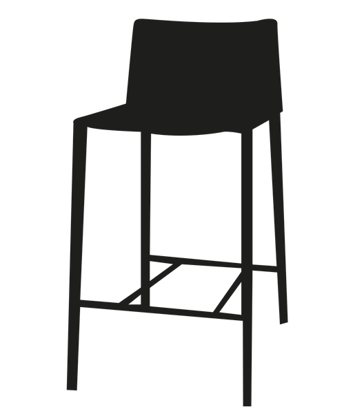 Linda Bar Stool by Bontempi, size drawing: 04.25C