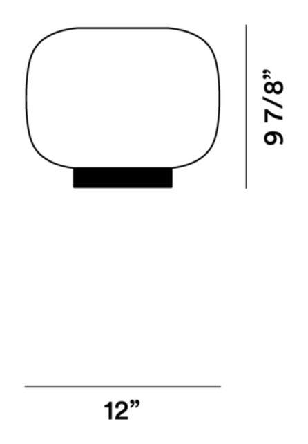 Chouchin 3 Reverse Ceiling Lamp by Foscarini, size drawing