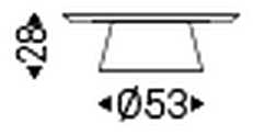 Albert Keramik Coffee Table by Cattelan Italia, size drawing 5