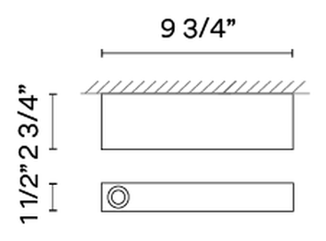 Offset Lighting Collection by Vibia, size drawing: Model 1720