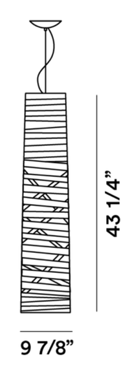Tress Pendant Lamp by Foscarini, size drawing: Tress Media