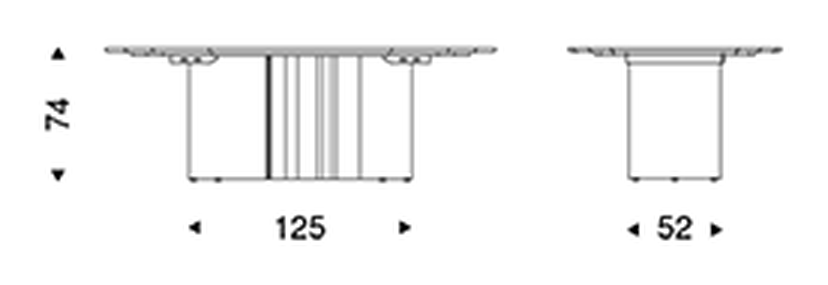 Papel Marble Dining Table by Cattelan Italia, size drawing 1