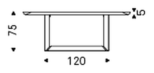 Dragon Keramik Premium Dining Table by Cattelan Italia, size drawing 1