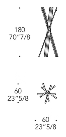 Taiyo Appendiabiti Coat Stand by Reflex, size drawing