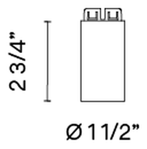 Circus Lighting System by Vibia, size drawing: Models 0151, 0152, 0153