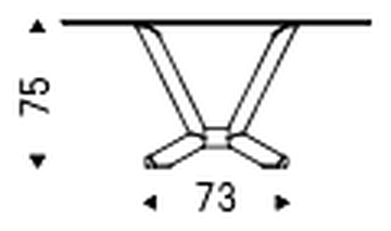 Planer Keramik Round Dining Table by Cattelan Italia, size drawing 1