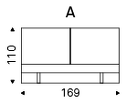 Lukas Upholstered Bed by Cattelan Italia, size drawing 1
