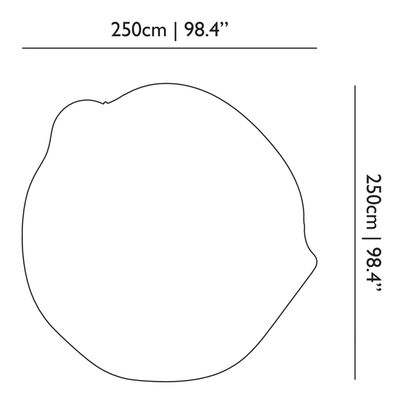 Bisanto Carpet by Moooi, size drawing