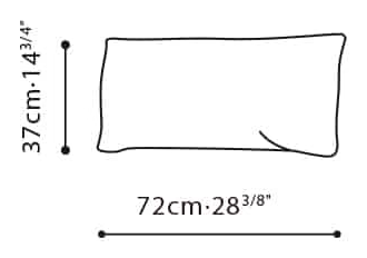 Melody Bed by Camerich, size drawing: C08H0701