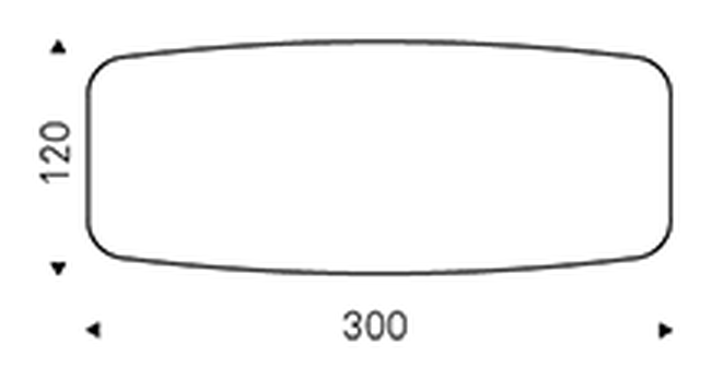 Butterfly Keramik Dining Table by Cattelan Italia, size drawing 6