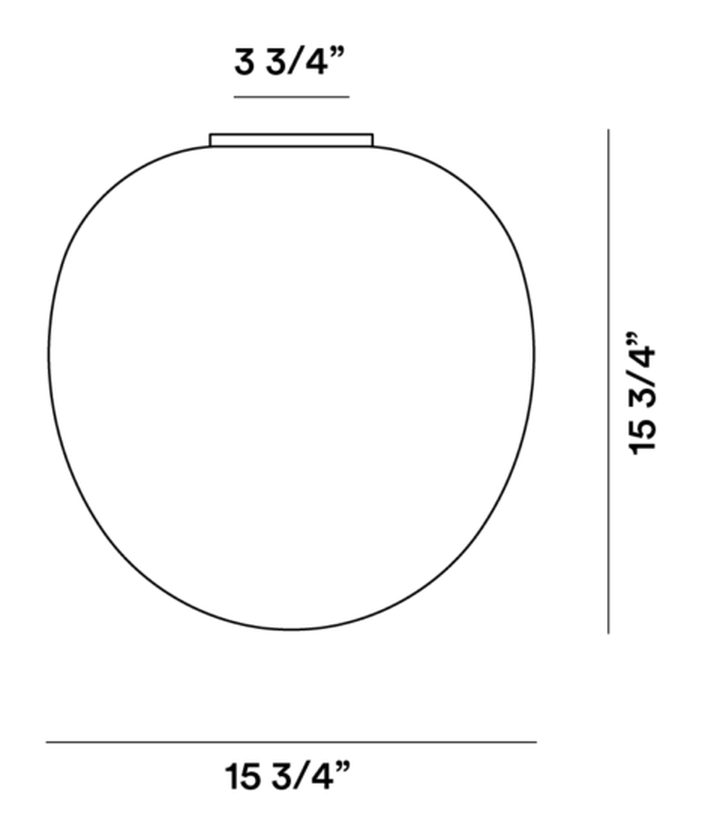 Rituals XL Ceiling Lamp by Foscarini, size drawing