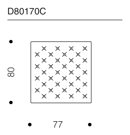 Hall Sofa by Driade, size drawing: D80170C