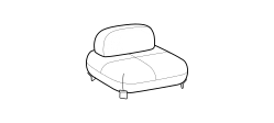 Pacific Outdoor Sofa by Ditre Italia, size drawing: 1-seat central element