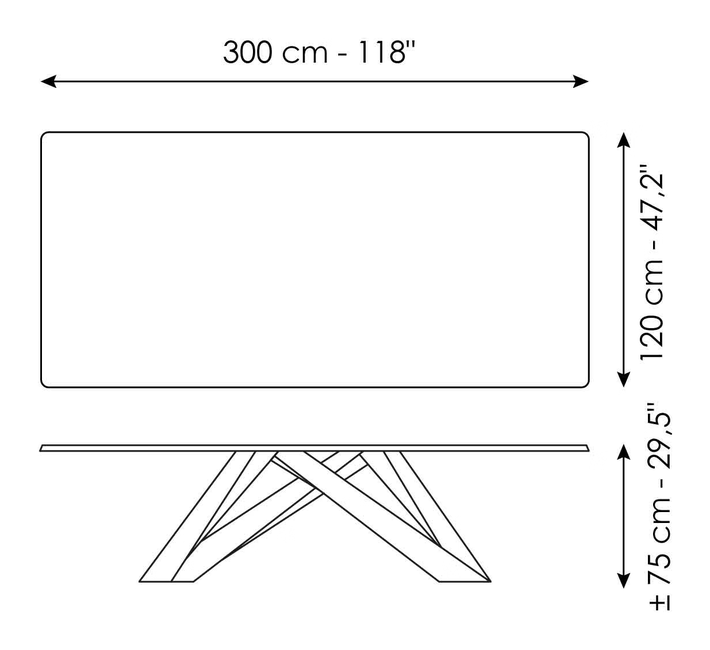 Big Table by Bonaldo, size drawing 7